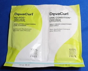 DEVA CURL NO-POO CLEANSER AND CONDITIONER SAMPLES 30ML EACH BN - Picture 1 of 2