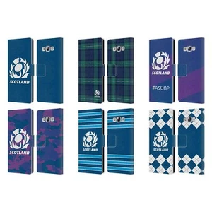 OFFICIAL SCOTLAND RUGBY LOGO 2 LEATHER BOOK CASE FOR SAMSUNG PHONES 3 - Picture 1 of 12