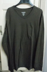 OLD NAVY Classic V -Neck Cotton Tee Size XL Men's Shirt Long Sleeve BROWN - Picture 1 of 1