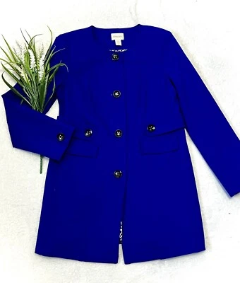 Blazer Abrigo Chico's Azul Real Ponte Pea - Talla Pequeña (0) Foto 1 de 4