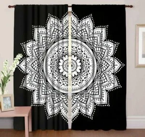 Indian Mandala Window Door Curtains Boho Cotton Tapestry Room Window Curtain - Picture 1 of 122
