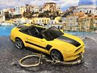 Diecast Ford Mustang GT Convertible Cabriolet Yellow 🟡 Model Toy Car Keyring