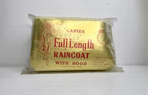 Vintage Damen Regenmantel in voller Länge gelb NEU NOS - Bild 1 von 3