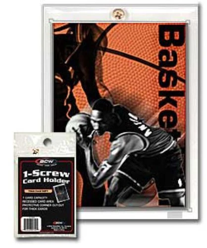 Lot of 10 BCW 1-Screw THICK 50pt Trading / Baseball Card Screwdown Holders - Image 1 of 1