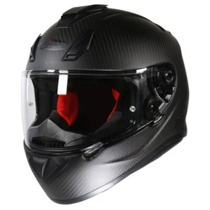 Nitro N3100 Carbon Uno Motorcycle Helmet Satin Carbon Gun - Picture 1 of 8