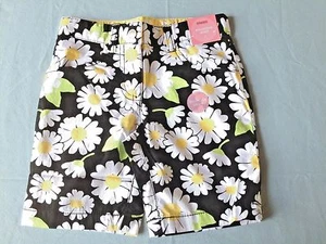 Neu mit Etikett Gymboree Lady Daisy 100 % Baumwolle mehrfarbig Blumenmuster Bermuda kurz Mädchen 4  - Bild 1 von 2