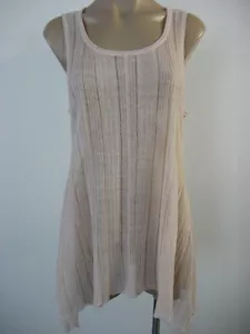 Túnica Top Top EILEEN FISHER Seda Transparente Carcasa Rosa PL Nueva con Etiquetas $208 - Imagen 1 de 5