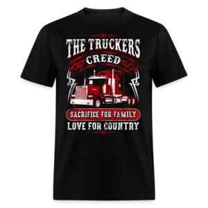 Semi Truck Driver 18 Wheeler Truckers Creed Unisex Classic T-Shirt - Picture 1 of 4
