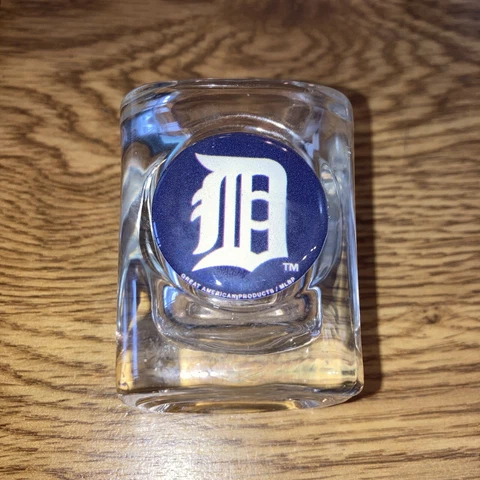 Great American Products MLB SHOT GLASS , Detroit Tigers, D Logo Square Cover