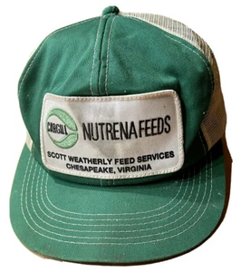 Gorra de béisbol de camionero Chesapeake, Va, Scott Weatherly Nutrena Feeds década de 1970 - Imagen 1 de 8