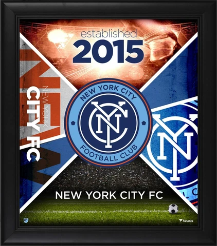 New York City FC Framed 15" x 17" Team Impact Collage Cover