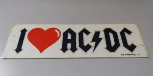 I Love (Heart) AC/DC 1980er Sticker RAR Rock'n'Roll Band Angus Young Bon Scott - Bild 1 von 2