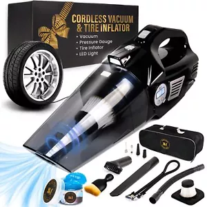Car Vacuum Cleaner Cordless 4in1 Portable Handheld Vacuum Tire Inflator And Digi - Picture 1 of 8