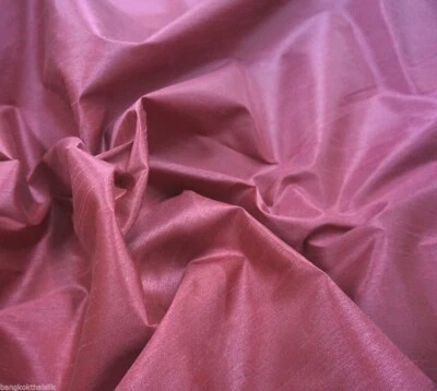 Dark Dusty Rose Dupioni Faux Silk Fabric Material Bridesmaid Dress Scarf Skirts - Image 1 of 4