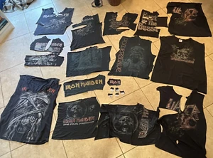 Camicie Crafting Rags Scraps Restnants from Destroyed Y2K Iron Maiden Slayer Band - Foto 1 di 17