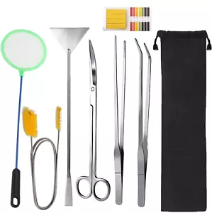 7 in 1 Aquarium Aquascaping Tools KitsStainless Steel Aquarium Plant Tools Sets - Picture 1 of 12