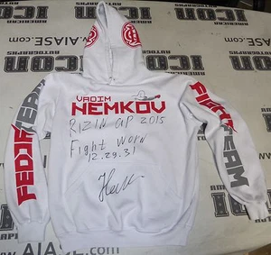 Vadim Nemkov Signed Rizin FF 2015 Fedor Fight Team Worn SweatShirt PSA/DNA MMA - Picture 1 of 24