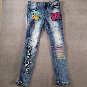 Osaka Tigers Stall & Dean Jeans Patches Distressed Herren Größe 34 x 32 - Bild 1 von 13