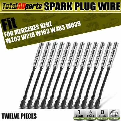 12x Spark Plug Wire Ignition Leads for Benz W202 W203 A208 C208 CLK-Class W639 - image 1 of 4