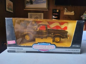 1978 Dodge Warlock Pickup Truck 1/18 Ertl American Muscle Black diecast - Picture 1 of 12