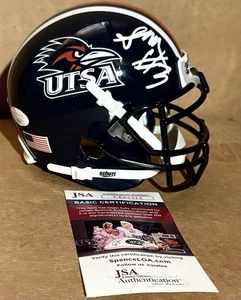 Mini Casco FIRMADO SINCERO MCCORMICK UTSA Roadrunners Certificado de Autenticidad JSA SAN ANTONIO - Imagen 1 de 7