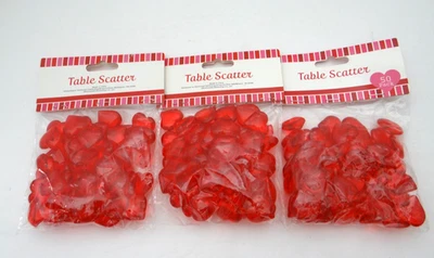 Relleno de jarrón acrílico 150 piezas San Valentín corazones rojos dispersos de mesa Foto 1 de 4