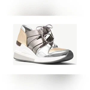 MICHAEL Michael Kors Silver Beckett Trainer Sneakers - Picture 1 of 11