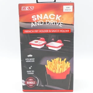 iRoad Snack & Drive French Fry Holder Fits Cup Holder Sauce Holder Fits Air Vent - Bild 1 von 5
