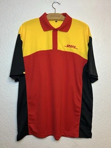 Camisa Polo DHL Express Courier Driver Employee Rojo Cuello Botón Para Hombres Grande - Imagen 1 de 9