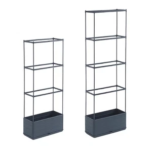 Planter Box with Trellis Rectangular Self Watering Planting - Picture 1 of 14