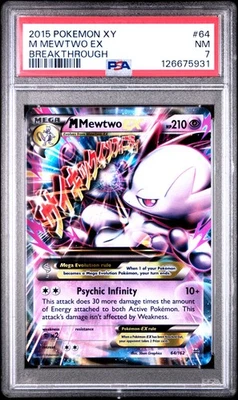 2015 Pokemon Xy Breakthrough M Mewtwo EX Breakthrough PSA 7 #64 - Image 1 of 2