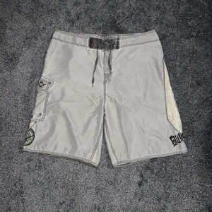 Vintage 90’s Y2K Quiksilver Plaid Cargo Swim Board Shorts Men’s Size 38 Wide Leg - Picture 1 of 9