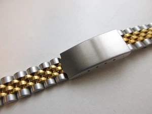 Uhrenarmband Stahl vergoldet Bi-Color Edelstahl 14 mm Jubilee Style - Bild 1 von 5
