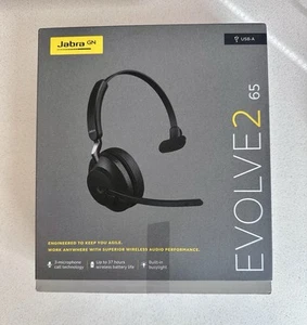 Casque sans fil mono Jabra Evolve2 65 (MS Teams) avec dongle Link 380 USB-A - Photo 1/9
