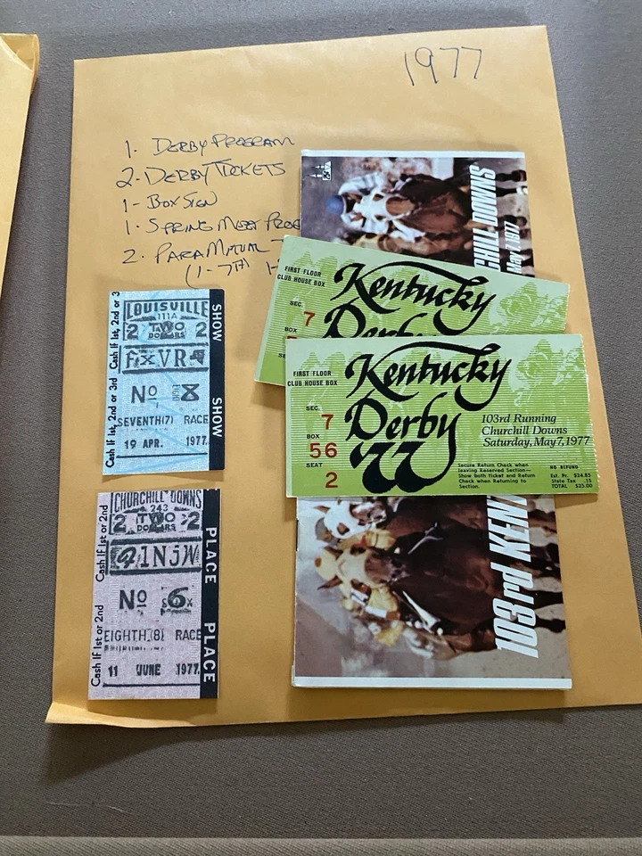 Boleto de admisión al Derby de Kentucky 1977 Foto 1 de 1