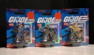 GI Joe Mini Action Figure w/Bonus Card Cobra Commander Snake Eyes Duke Set of 3 - Picture 1 of 9