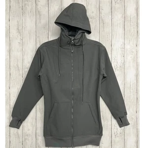 CG Habitats Tech Zip Felpa con Cappuccio Grigio Fori Pollice Traspirante Zip Tasche Giacca Piccola - Foto 1 di 9