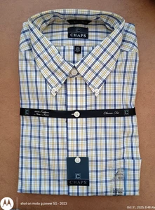 Men's Chaps Classic Fit Non-Iron Long Sleeve Shirt, Size 16-1/2 36/37, NWT - Picture 1 of 4