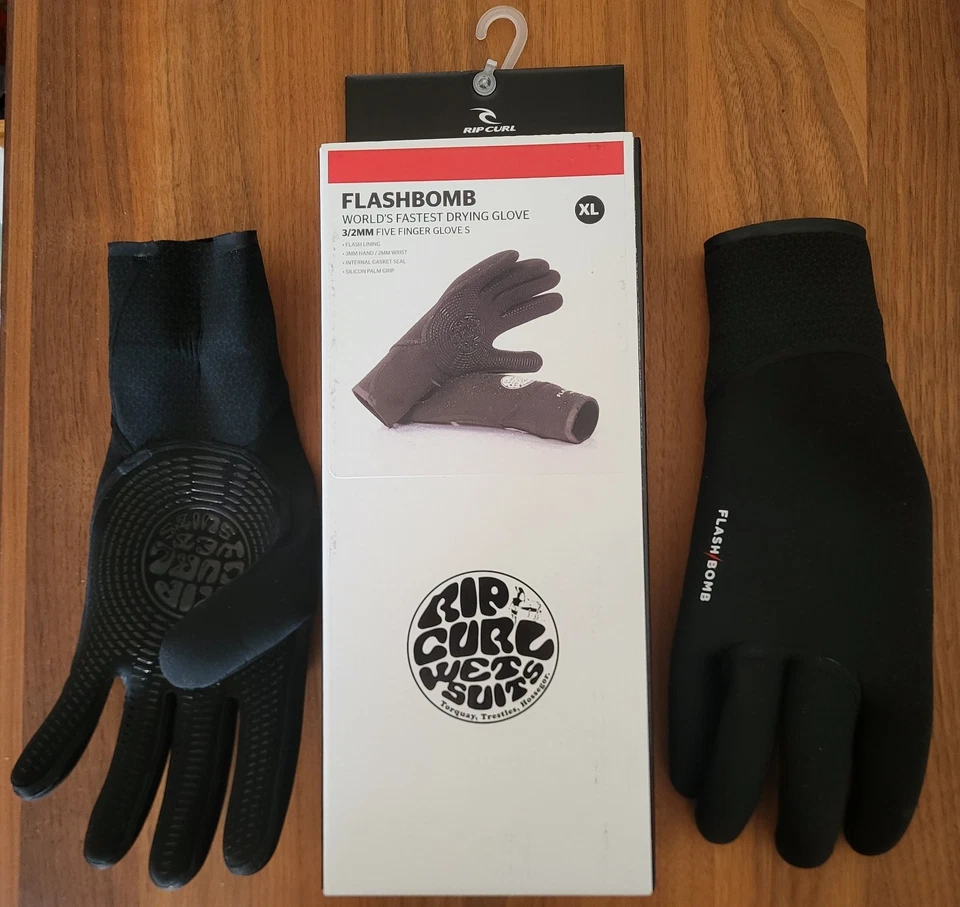 Neopren Surf Handschuhe - Rip Curl Flashbomb 3/2mm – 5 Finger – Größe XL - Bild 1 von 2