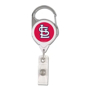 ST. LOUIS CARDINALS PREMIUM METAL RETRACTABLE ID BADGE HOLDER KEY CHAIN WINCRAFT - Picture 1 of 1