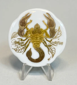 Vintage Bjorn Wiinblad Art Rosenthal Studio Porcelain Zodiac Scorpio Pendant - Picture 1 of 6