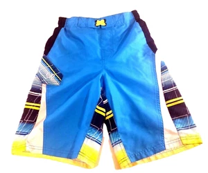 OP Ocean Pacific Boys Board Shorts Swim Trunks Large Mesh Brief Multicolor Blues - Picture 1 of 8