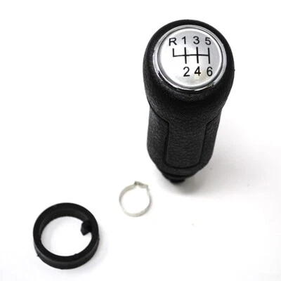 Knob Change Manual 6 Velocidades Black Silver VW Volkswagen Polo 4 - image 1 of 4