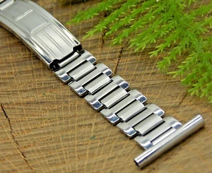 Sentinel Art Deco NOS Vintage Watch Band Deployment Clasp 19mm Rolled Gold Plate - Picture 1 of 5