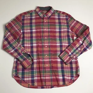 Tailored by J Crew Hemd Button Down Herren Large kariert Langarm L66 - Bild 1 von 4