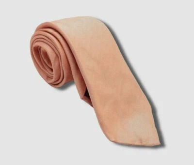 $59 Vince Camuto мужской оранжевый твердый шелк классический узкий галстук 58 X 3,25 - Изображение 1 из 2