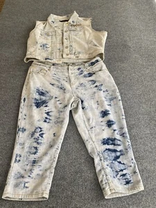 Vintage Coogi bleach denim vest and jean suit - Picture 1 of 12