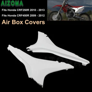 White Plastic Side Fairing Cover Air Box Panel For Honda CRF250R CRF450R Dirbike - Picture 1 of 12