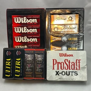 Golf Ball Lot Assortment of 18 Sleeves: Titleist Pro V1/Wilson JACK/ULTRA/X-OUTS - Picture 1 of 7