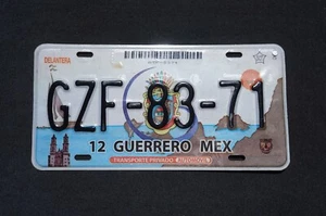 GUERRERO Mexico Graphic Colorful License Plate - Ocean Coast Sail Boat Castle - Picture 1 of 4